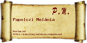 Papolczi Melánia névjegykártya