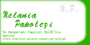 melania papolczi business card